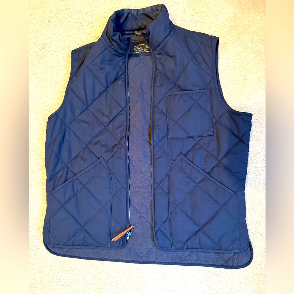 J. Crew Men's Navy Quilted Walker Vest L
